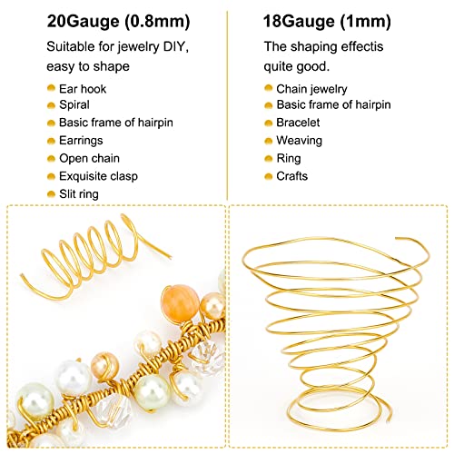 BENECREAT 12 17 18 Gauge Aluminum Wire (18 Gauge,492 FT) Anodized Jewelry Craft Making Beading Floral Wire for Halloween Christmas Frame Handicraft Making, Green - color: Green, size: 18 Gauge