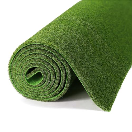 Evemodel CP415GG Artificial Model Grass Mat Trains Grass Green 40 x 99cm or 16"x 38"for Decoration Craft Scenery Model DIY (5mm(0.19inch)) - size: 5mm