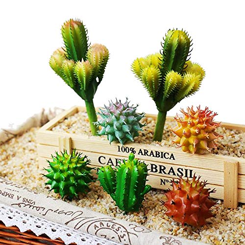 N|A Cayway 10 PCS Artificial Cactus and Succulent Plants - Faux Cacti Decor for Decoration - Bulk Pack