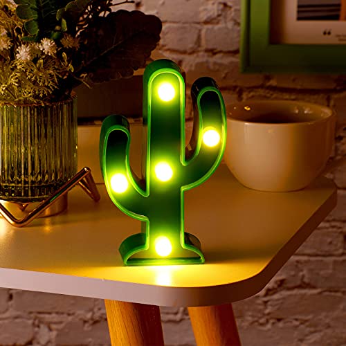 Kathfly 8 Pcs LED Cactus Light Cactus Centerpiece for Table Mexican Lamp Decor Table Party Decoration Mexican Theme Birthday Party Night Lamp for Home Garden Cinco De Mayo Decor(2.76 x 4.72 x 0.98 In) - size: 2.76 x 4.72 x 0.98 In
