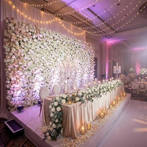 White Artificial Roses Bulk,50PCS 4in Large Fake Roses Faux Giant Flowers - color: White
