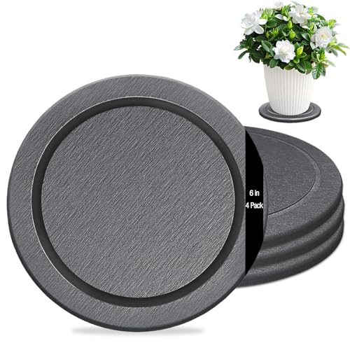 Instant Dry Diatomaceous Earth Plant Saucer, Round Stone Drip & Drainage Tray for Indoor Outdoor, Absorbent Pot Coaster, Housewarming Gift, Keep Floors Dry and Clean (4,6in,Dark Gray) - color: Dark Gray, size: 6.30 × 6.30 in