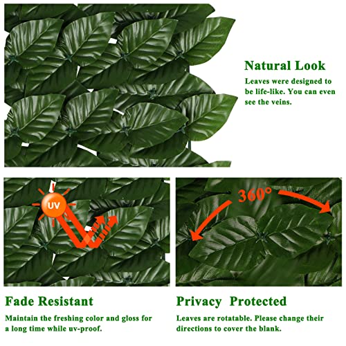 iCover Artificial Ivy Privacy Screen for Fence, 39x98in Strengthened Joint Prevent Leaves Falling Off, Faux Hedge Panels Greenery Vines, Decorative Fences for Outdoor, Garden - color: Green Vines, size: 39*98in