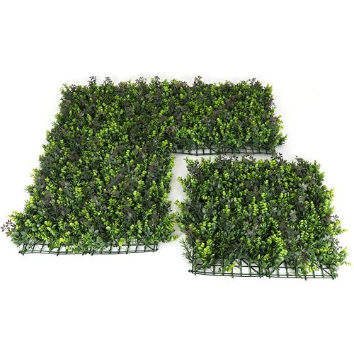 3rd Street Inn Artificial Greenery Wall Panels for Privacy - 4-Pack - color: Purple Passion Mix