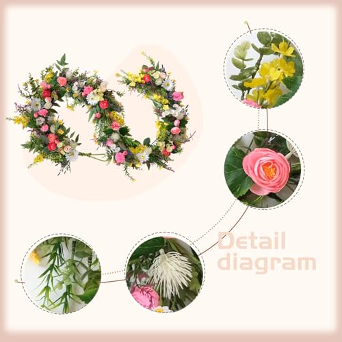 Idyllic 6Ft Spring Garland, Artificial Daisy Ranunculus Vine with Yellow Flowers for Wedding Arch, Party Decor, Mantel, Home Indoor Outdoor Decor - size: 6ft