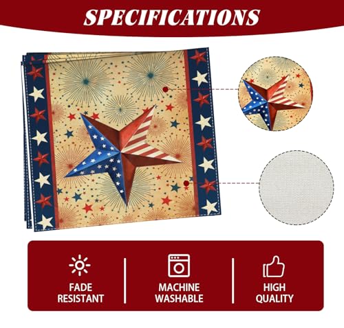 Stars Stripes Patriotic Table Runner 36 Inches 4th of July Memorial Day Decorations and Supplies for Home Kitchen Dining Table Decor - size: Table Runner,13" x 36"