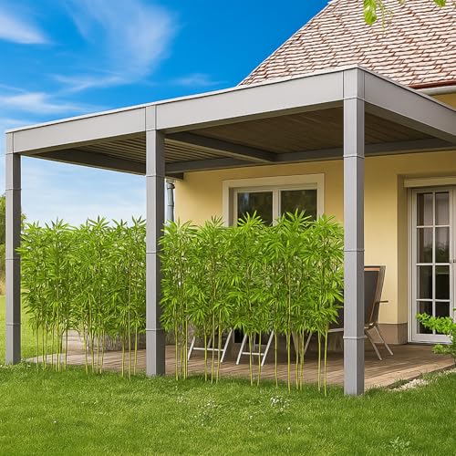 6ft (20 Pack) Fake Bamboo, Outdoor Artificial Bamboo Plants, Designed for Patio and Deck Privacy,Also Can Be Used for Screen Dividers and Backyard Decoration - size: 6ft