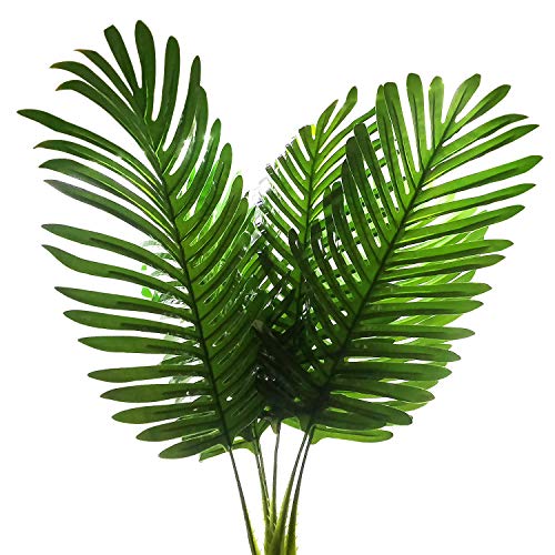 DVGUN 5 Pack Palm Artificial Plants Leaf for Home Kitchen Party Flowers Arrangement Wedding Decorations,Faux Large Tropical Palm Leaves Imitation Ferns