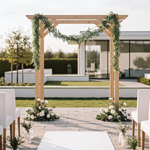 6 Pack Artificial Eucalyptus Garland, Fake Eucalyptus Greenery Garland Wedding Artificial Vines, 5.9 Feet/Strand Fake Hanging Plant for Table Festival Party Decoration