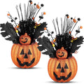 Giegxin 2 Pack Halloween Table Centerpieces Decorations 14'' x 10'' Artificial Flowers Pumpkin with Berries Jack O Lantern Tabletop for Home Kitchen Indoor Outdoor Haunted Party Holiday - style: Orange Pumpkin
