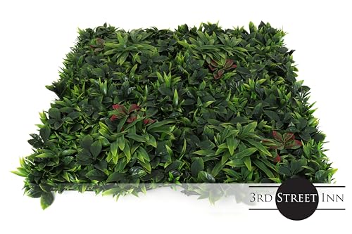 3rd Street Inn Artificial Greenery Wall Panels for Privacy - 4-Pack - color: Jungle Mix