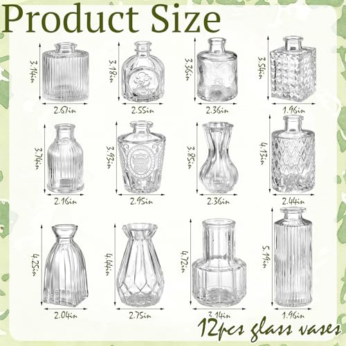 36 Pcs Artificial Flowers Table Centerpiece with Vases Colorful Wildflower Centerpieces Silk Flower Arrangement for Wedding Baby Shower Table Centerpieces Party(White Bloom,Clear) - style: White Bloom