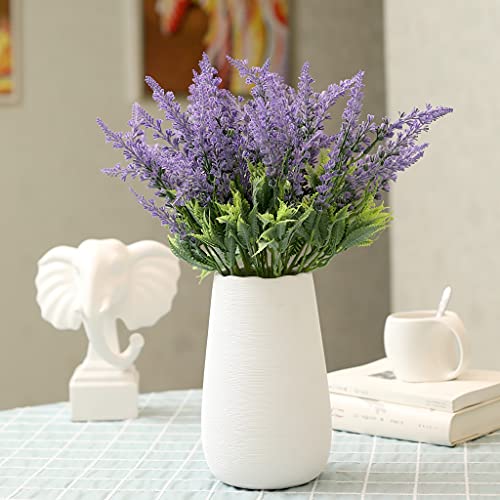 Grand Verde Lavender Artificial Flowers Bulk Stems Faux Purple Plants Real-Touch Bouquets DIY Home Decoration, 8pcs (Pack of 2) - size: 14 inches tall (Pack of 2)