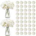 VEVOR Artificial Flowers, 105 pcs Real Looking White Silk Fake Hydrangea Bulk, White Faux Bridal Shower with Stems for DIY Wedding Bouquets, Home Centerpieces Arrangements, Party Tables Decorations - size: 105 PCS