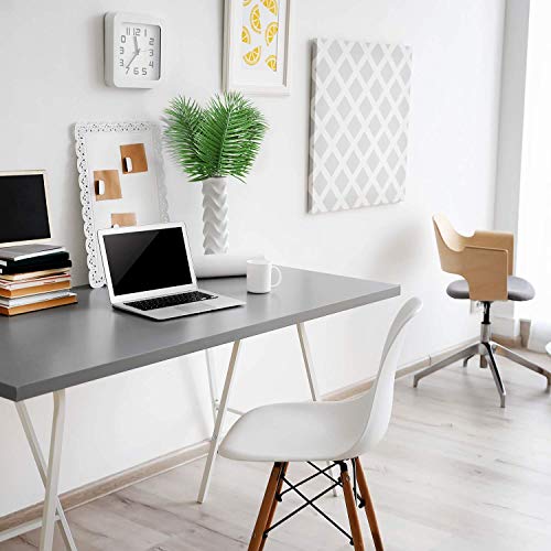 HANDIC 12pcs Artificial Palm Leaves Tropical Plant Outdoor UV Resistant Faux Fake Palm Fronds Plants Greenery Flowers for Home Kitchen Party Arrangement Wedding Decoration