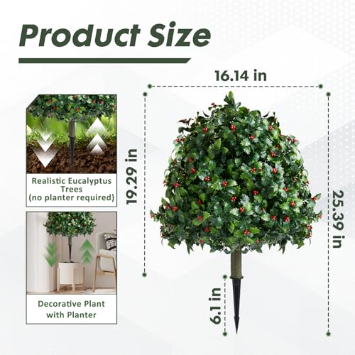 2pcs Artificial Bushes Holly Spray Berries Cedar Leaf Stems Christmas Flowers Leaves Home Party Decoration,Christmas Wreath Arrangement Craft Wedding Party Decorations - size: Christmas holly & berries