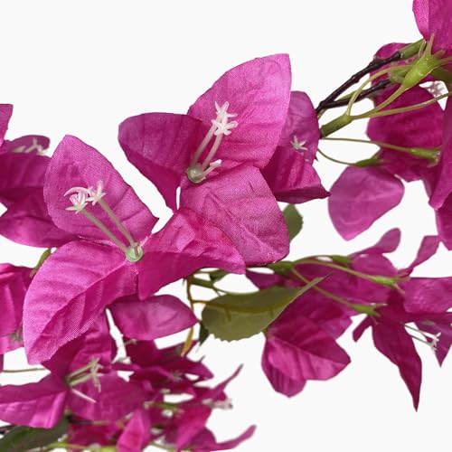Pack of 16 - Artificial Bougainvillea Flower Stems Silk Bougainvillea Long Branches Full Blossoms for Home Wedding Table Centerpiece Shower Event Backdrop Indoor Outdoor Decorations (Violet) - color: Violet