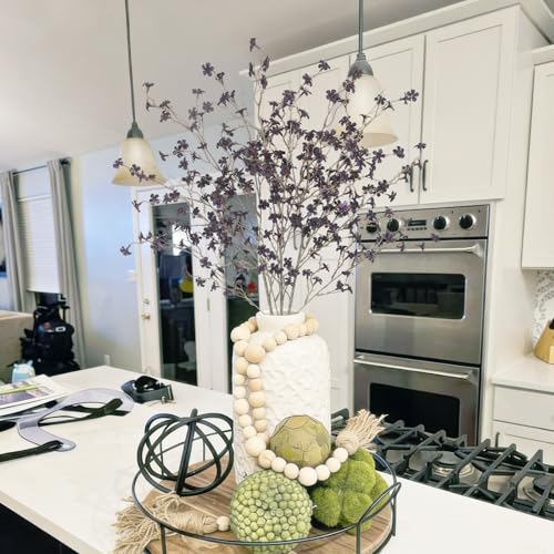 3 Pcs Cherry Blossom Branches Artificial Flowers for Spring Summer Indoor Decoration Faux Cherry Blossom Long Stems Black Silk Fake Flowers for Tall Vase Arrangements Home Wedding Table Decor - color: Black