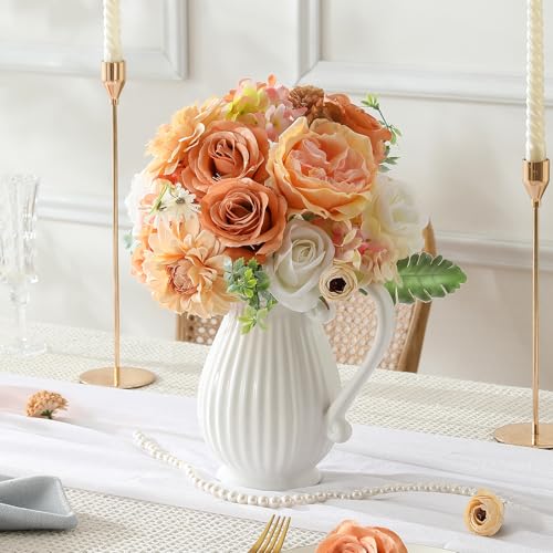 Garisey Artificial Flowers Combo for DIY Wedding Bouquets Combo Centerpieces Arrangements Party Bridal Baby Shower Home Decorations-Nude Color - color: Nude Color