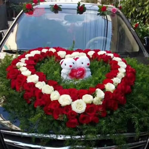 Healifty Large Heart Shaped Floral Foam Block with Suction Cup for Wedding Car Decoration DIY Flower Mud Plate for Floral Arranging Lightweight 15.74X14.96X1.18 Inch