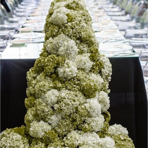 Coferset 3pcs Olive Green Lifelike Hydrangea Artificial Flowers 22inch Real Touch Faux Hydrangea Flower Stem for Home Party Wedding Floral Filler Arrangements Ceterpieces Bouquets - color: Olive Green, size: 3pcs
