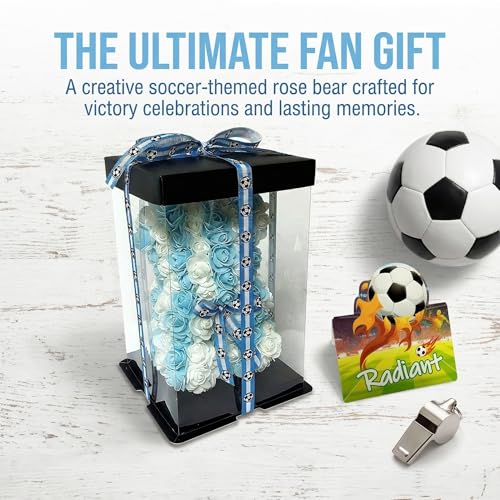Argentina LED Artificial Rose Flower Bear, Valentine's Mother's Day, Christmas, Birthday,Thanksgiving Party Anniversary Girl Friend Wife Light Strips and Greeting Cards （AR） - color: Ar