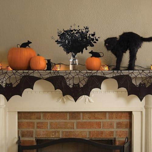 SITUMEIZI 10 Pcs Black Flower Artificial Eucalyptus Stems for Halloween Black Home Bathroom Bedroom Decor Skoopy Halloween Decorations 13.4 inch - color: Black