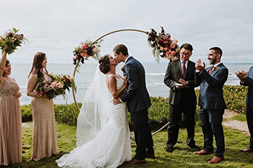 H&S BRIDAL Wedding Arch Flowers, 30 Inch Rustic Artificial Floral Swag for Door Lintel, Green Leaves Rose Peony Sunflowers Table Centerpieces Home Decoration - color: Pink2