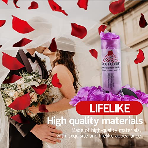 CODE FLORIST 1500 PCS Light Purple Silk Rose Petals for Valentine's Day,Romantic Night,Wedding,Proposal Anniversary Flower Decorations(Separated,Scented) - color: Light Purple, size: Separated 1500 pcs