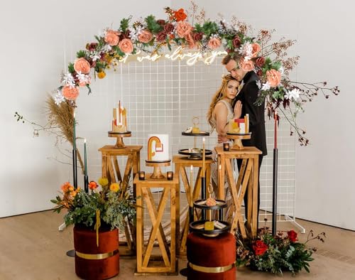 Lvydec 2 Pack Artificial Peony Flower Garland - 6ft Silk Peony Orange Flower Garland Arch Flower Vine for Wedding Party Table Decoration(Orange) - color: Orange