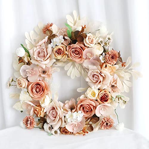 FACINOC Roses Artificial Flowers Bouquet Combo Box Set for DIY Wedding Centerpieces for Table Bridal Baby Shower Party Decorations Fake Silk Floral Arrangements for Home Decor Indoor Peach Pink - color: Pale Pink, Coral