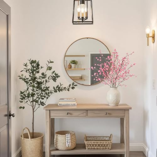 3 Pcs Cherry Blossom Branches Artificial Flowers for Spring Summer Indoor Decoration Faux Cherry Blossom Long Stems Hot Pink Silk Fake Flowers for Tall Vase Arrangements Home Wedding Table - color: Hot Pink