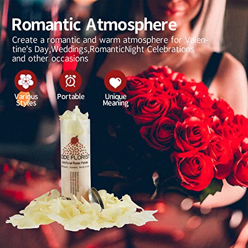 CODE FLORIST 1100 PCS Champagne Silk Rose Petals for Valentine's Day,Romantic Night,Wedding,Proposal Anniversary Flower Decorations(Separated,Scented) - color: Champagne, size: Separated 1100 pcs