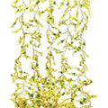 5Pcs Artificial Flowers Vine Yellow Spring Silk Flowers Garland Artificial Jasmine Vines for Decoration Fake Flower Vine Hanging Ivy for Indoor Outdoor Wall Party Wedding Arch Decoration