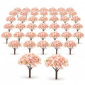 LOGOFUN 30pcs Miniature Cherry Blossom Trees | Mini Model Trees; For Train Railway Architecture Diorama Dollhosue Micro Landscape Sand Table Decor