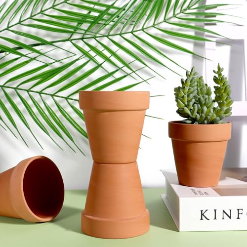 vensovo 3 inch Terracotta Clay Pots for Plants with Saucer - 12 Pack Small Terra Cotta Planter Great for Garden Windowsill Indoor & Outdoor Wedding Favors Gifts - color: Brown