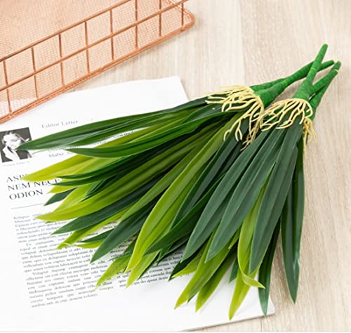 HomeSoGood 4pcs Artificial Orchid Leaf Daun Orkid Home Garden Long Orchid Leaf Phormium Leaves Plastic Bushes(12.2inch,Green)