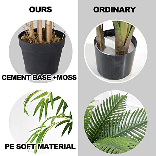 BestComfort 5 Feet Artificial Bamboo Silk Tree, Decorative Indoor House Fake Plant, Artificial Leafy Tree Faux Potted Indoor Floor Plant for Home Office Decor - color: Bamboo 5ft