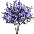 Mandy's 6 Bundles Artificial Shades of Blue Baby’s Breath Flowers | 18.5 Inch Silk Gypsophila European Style Modern Home Decor Centerpiece Neutral Wedding Flower Arrangements - color: Shades of Blue