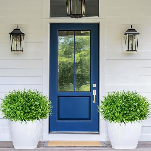 Yastouay Artificial Flowers for Outdoors UV Resistant, 34 Bundles Green Realistic Fake Outdoor Flowers Fake Plants, Faux Flowers for Outdoor Planters Front Porch Garden Window Box Farmhouse Decor - color: Green, size: 34 Bundles