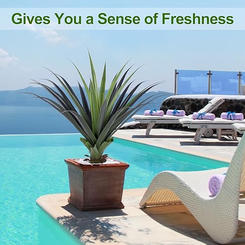 3ft Artificial Spiked Agave Plant, 36" Faux Agave Plants Indoor Small Floor Plant Perfect for Front Porch, Patio, Indoor Outdoor Home, Office Decor (Set of 2) - size: 3ft