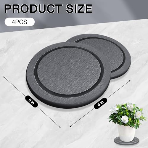Instant Dry Diatomaceous Earth Plant Saucer, Round Stone Drip & Drainage Tray for Indoor Outdoor, Absorbent Pot Coaster, Housewarming Gift, Keep Floors Dry and Clean (4,6in,Dark Gray) - color: Dark Gray, size: 6.30 × 6.30 in