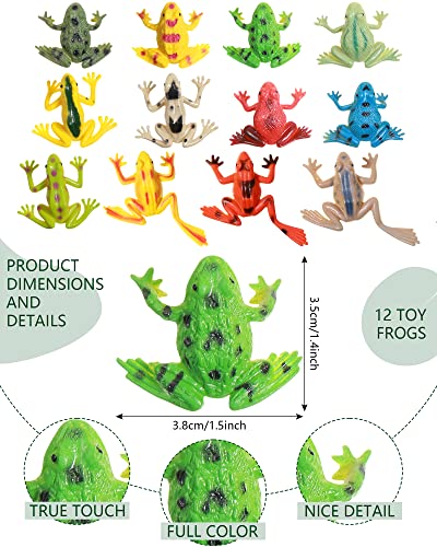 22 Pcs Water Lily Pad Artificial Floating Lotus Flower with Plastic Frog Figures Toy Set for Garden Home Decor Party Favor Koi Pond Accessories Ornament Indian Diwali Decorations Return Gifts