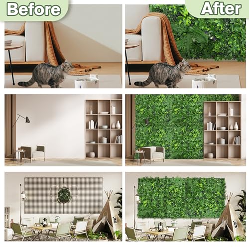 Artificial Green Boxwood Grass Wall Roll: 40"x120"(33.5 SQFT) UV Protected Ivy Privacy Hedge Fence Screen for Chain Link Fences Panel Indoor,Outdoor Patio Balcony & Garden - color: 3d Style 3, size: 40"x120"