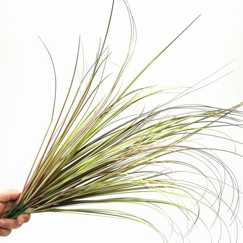 CATTREE Fake Wheat Grass Stem Plants Artificial Greenery Shrubs for Indoor Outdoor Decor Faux Plastic Long Leaves Stems Bushes Office Garden Wedding Party Vase Filler DIY Decorations - Purple 16 Pack - color: Grass - Purple - 16 Bundles
