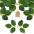 100 Pcs Artificial Flowers Green Leaf Bulk Faux Greenery Silk Fake Rose Leaves Bouquet Garland Wreath Floral Arrangement Supplie DIY Craft (6 Medium-Leaf Green) - color: 02. 6 Medium-leaf Green