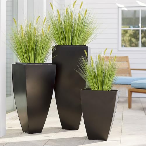 Melorca&Guilla Artificial Plants 6PCS 27“ Fake Tall Onion Grass Faux Plant,Artificial Grass Greenery Shrubs Bushes for Garden Porch Window Box Shop Office Home Décor - color: Onion Grass+dog Tail