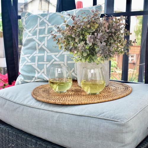 RECUTMS 12 Bundles Fake Bushes Artificial Plants Outdoor Faux Plant Eucalyptus Stems Fake Porch Plants for Spring Summer Farmhouse Office Vase Centerpiece Graduation Wedding Party Decor(Dusty Purple) - color: Dusty Purple, size: 12 Pcs