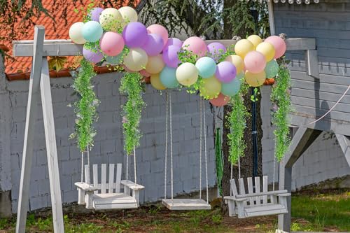 RECUTMS Fake Vines Garland Artificial Hanging Plant Faux Ferns Leaves Greenery Ivy Garland 2Pcs for Summer Home Indoor Outdoor Wedding Farmhouse Table Centerpiece Graduation Party Garden Decor(Green) - color: Green-garland