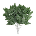 24PCS Artificial Silk Green Fern Leaves Realistic Cemetery Flowers & Leaf Picks for for Cemetery, Grave, Headstone, Wedding & Home Décor